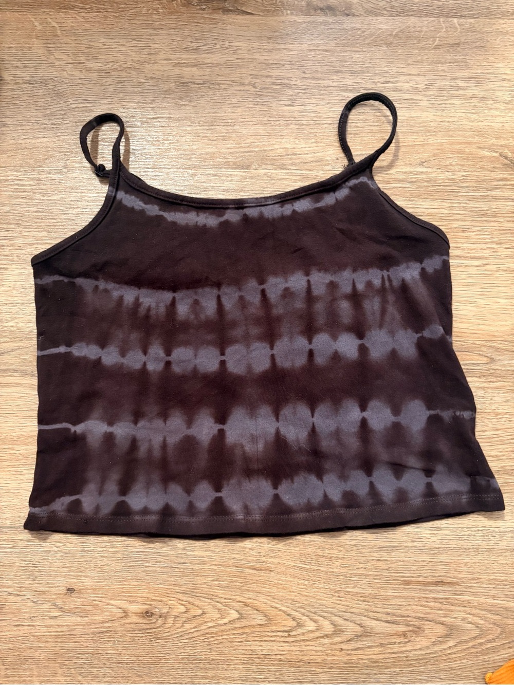 American eagle Black Tie-Dye adjustable Spaghetti Strap crop Top